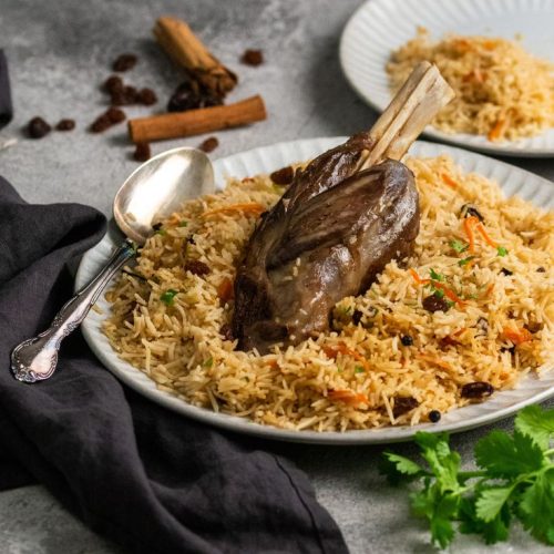 Lamb Shank with Pulao Rice