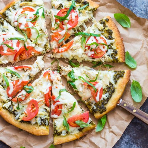 Chicken Pesto pizza
